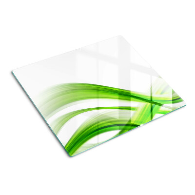 Schneidebrett glas Grüne abstrakte Wellen