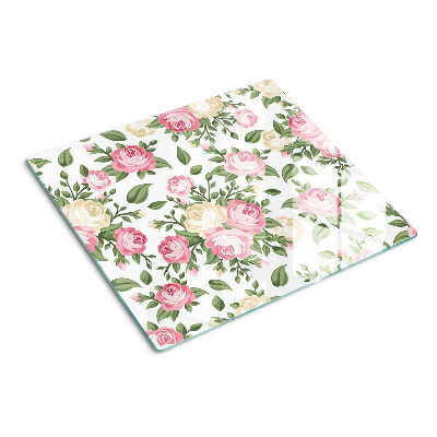 Schneidebrett glas Blumenmuster aus Rosen