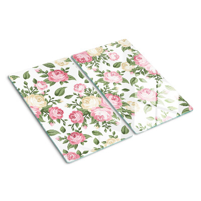 Schneidebrett glas Blumenmuster aus Rosen