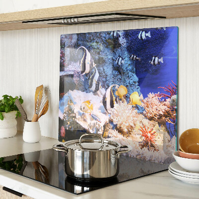 Glasschneidebrett Unterwasserwelt mit Fischen
