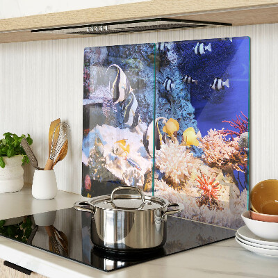Glasschneidebrett Unterwasserwelt mit Fischen