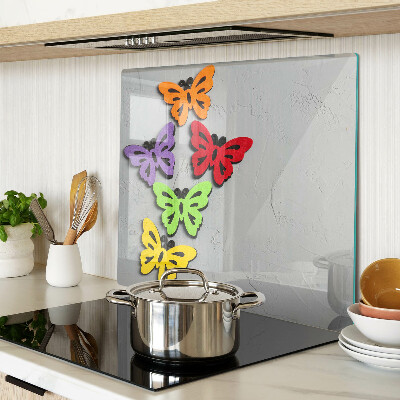 Schneidebrett glas Buntes Schmetterlingsmotiv