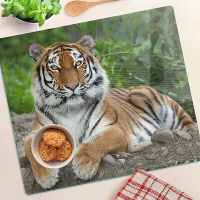 Schneidebrett glas Tiger in seinem natürlichen Lebensraum
