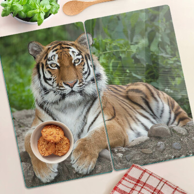Schneidebrett glas Tiger in seinem natürlichen Lebensraum