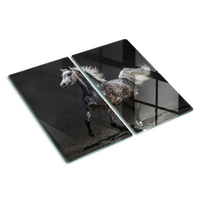 Glasschneidebrett Ein geflecktes Pferd auf der Flucht