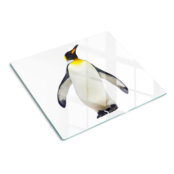 Glasschneidebrett Pinguin auf dem Eis