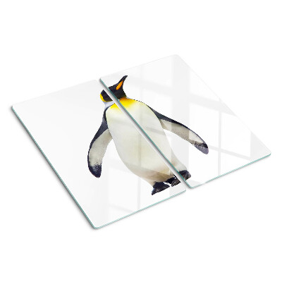 Glasschneidebrett Pinguin auf dem Eis