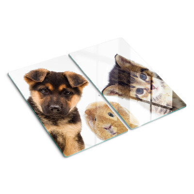 Schneidebrett glas Hunde, Katzen, Kaninchen