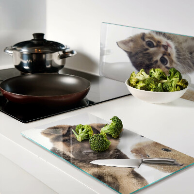 Schneidebrett glas Hunde, Katzen, Kaninchen