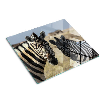 Schneidebrett glas Zebras in ihrem natürlichen Lebensraum