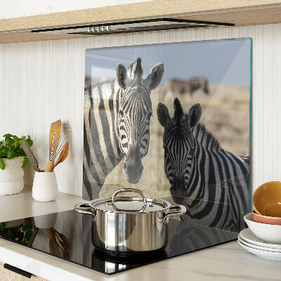 Schneidebrett glas Zebras in ihrem natürlichen Lebensraum