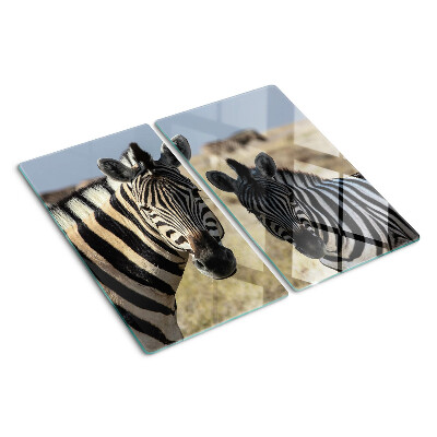 Schneidebrett glas Zebras in ihrem natürlichen Lebensraum