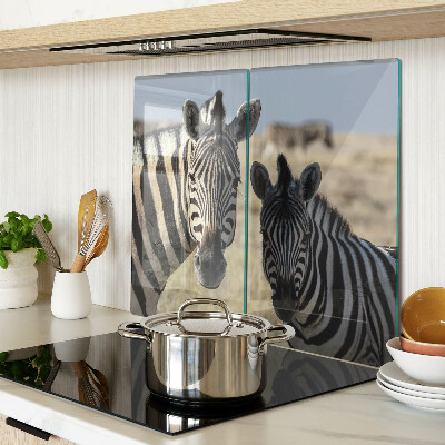 Schneidebrett glas Zebras in ihrem natürlichen Lebensraum