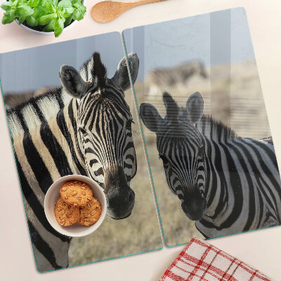Schneidebrett glas Zebras in ihrem natürlichen Lebensraum