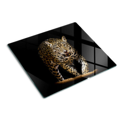 Schneidebrett glas Leopard auf Wanderschaft