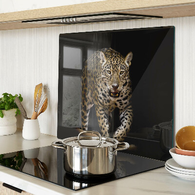 Schneidebrett glas Leopard auf Wanderschaft