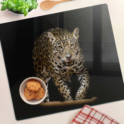 Schneidebrett glas Leopard auf Wanderschaft