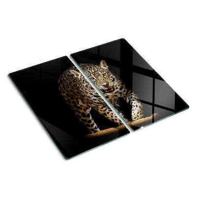 Schneidebrett glas Leopard auf Wanderschaft