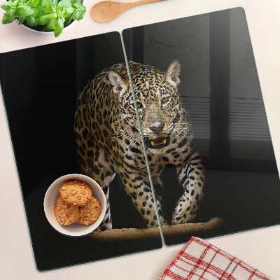 Schneidebrett glas Leopard auf Wanderschaft