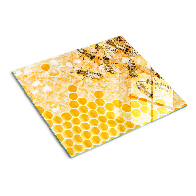 Schneidebrett glas Bienenstöcke und Bienen