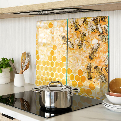 Schneidebrett glas Bienenstöcke und Bienen