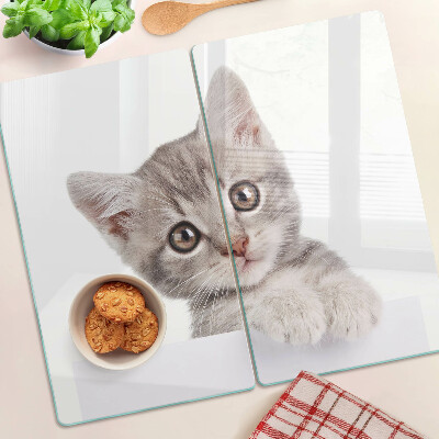 Glasschneidebrett Kätzchen mit großen Augen