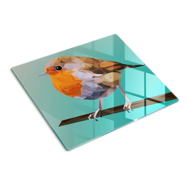 Glasschneidebrett Low-Poly-Vogel