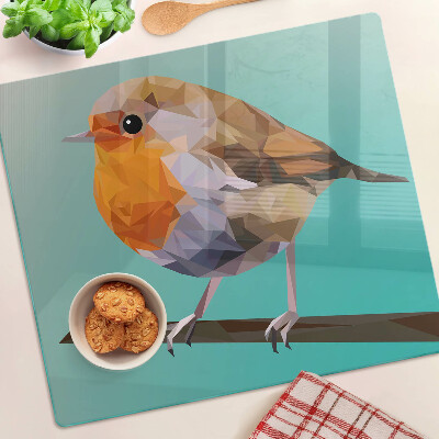 Glasschneidebrett Low-Poly-Vogel