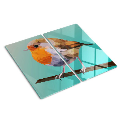 Glasschneidebrett Low-Poly-Vogel