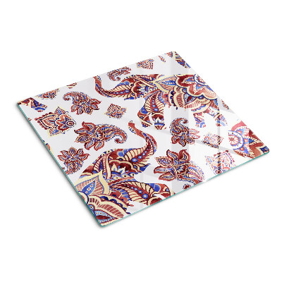 Schneidebrett glas Paisley-Muster mit Blumen