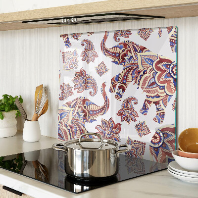 Schneidebrett glas Paisley-Muster mit Blumen
