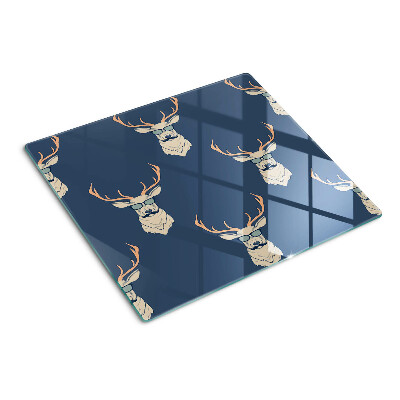 Schneidebrett glas Rentier mit Sonnenbrille