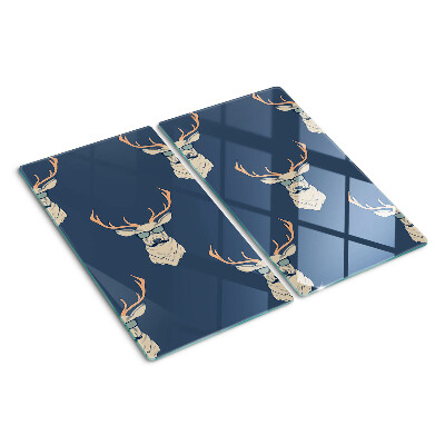 Schneidebrett glas Rentier mit Sonnenbrille