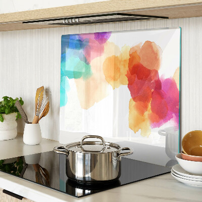 Schneidebrett glas Bunte Aquarellflecken