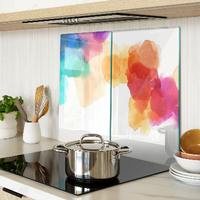 Schneidebrett glas Bunte Aquarellflecken