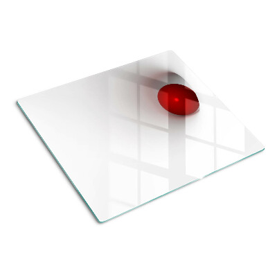 Schneidebrett glas Roter Kreis auf transparentem Hintergrund