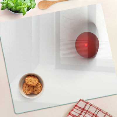 Schneidebrett glas Roter Kreis auf transparentem Hintergrund