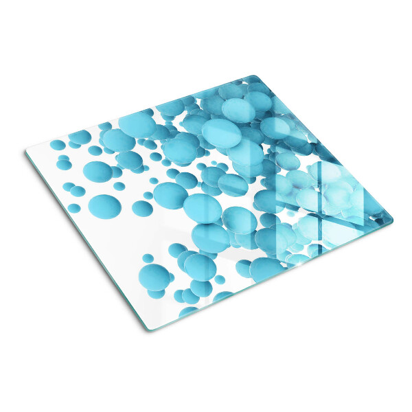 Schneidebrett glas Blasen in Blautönen