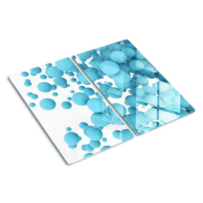 Schneidebrett glas Blasen in Blautönen
