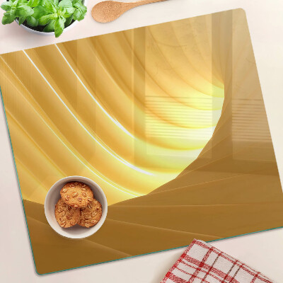 Schneidebrett glas Goldene Wellen und Fenster
