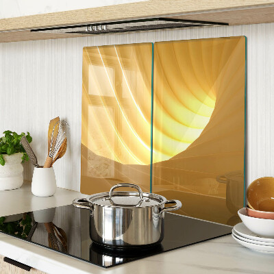 Schneidebrett glas Goldene Wellen und Fenster