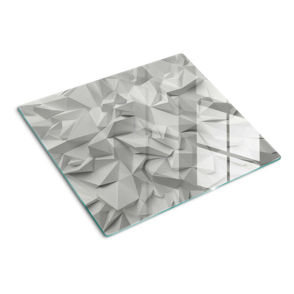 Schneidebrett glas Abstraktes 3D-Muster in Grautönen