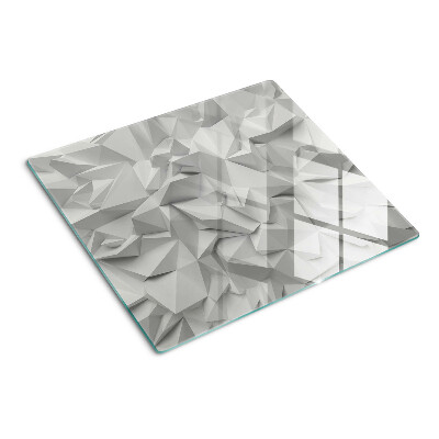 Schneidebrett glas Abstraktes 3D-Muster in Grautönen