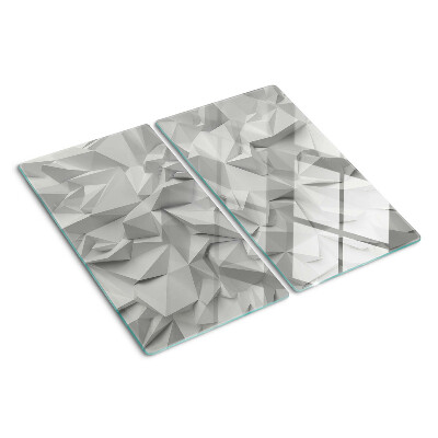 Schneidebrett glas Abstraktes 3D-Muster in Grautönen