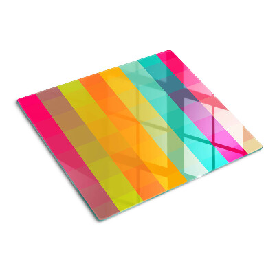 Schneidebrett glas Bunte Geometrie mit Farbverlauf