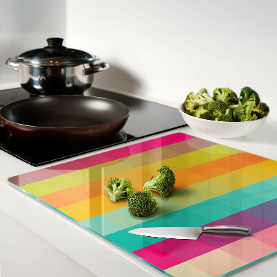 Schneidebrett glas Bunte Geometrie mit Farbverlauf