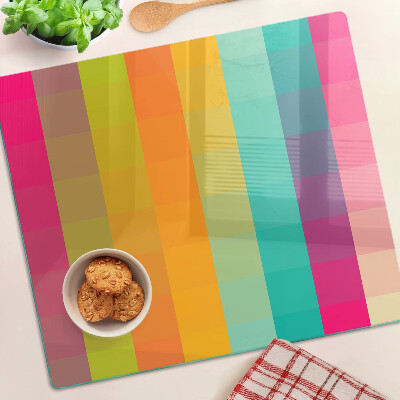 Schneidebrett glas Bunte Geometrie mit Farbverlauf