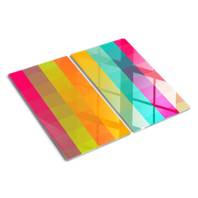 Schneidebrett glas Bunte Geometrie mit Farbverlauf