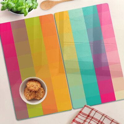 Schneidebrett glas Bunte Geometrie mit Farbverlauf