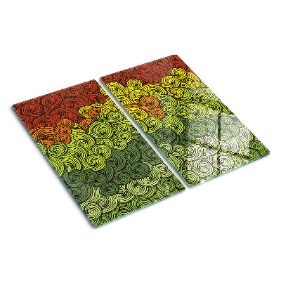Glasschneidebrett Wirbel aus Farben